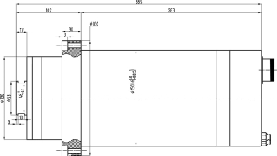 工具磨床永磁同步单头主轴 (2)