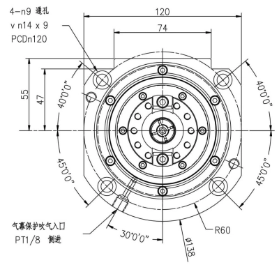 钻攻机用直结式主轴YD100-BT30 (1)